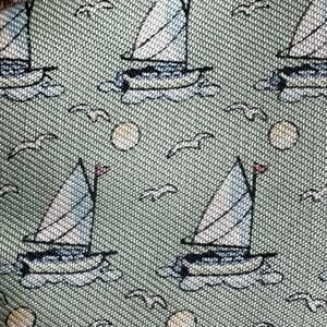 Vineyard Vines Mint Green Sailboat Silk Coastal Preppy Adjustable Bow Tie